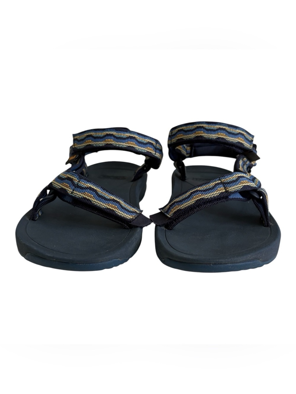 Teva Blue Webbing Strap with Yellow and Light Blue Accents